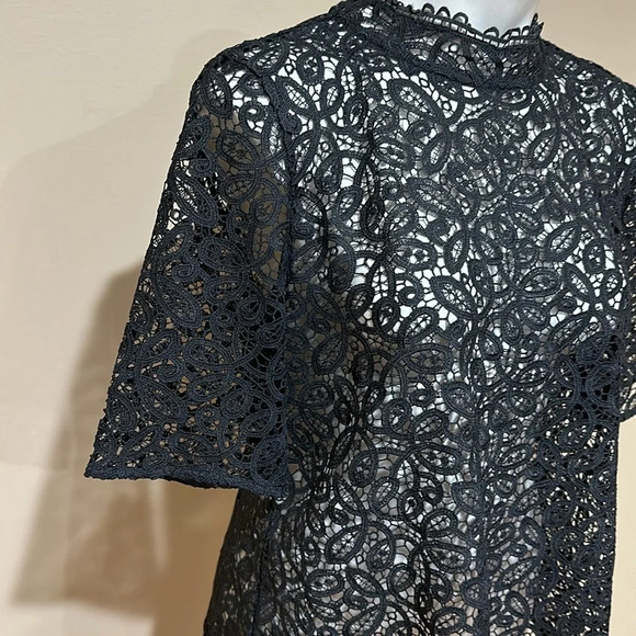 Loft lace ,sheer ,turtleneck women tops, - Picture 3 of 9